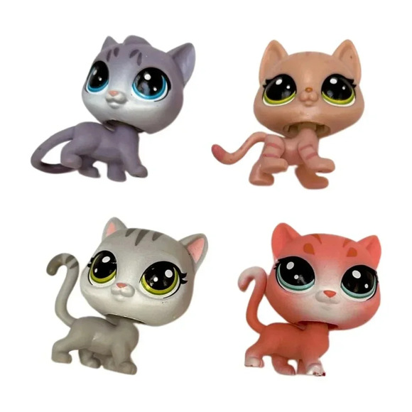 Littlest Pet Shop Cats LPS Lot 7 Toy Hasbro Vintage Figures - Picture 2 of 9